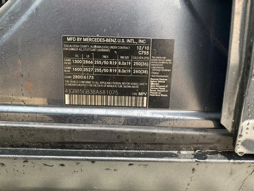 Mercedes-Benz M Class 2012 Gray