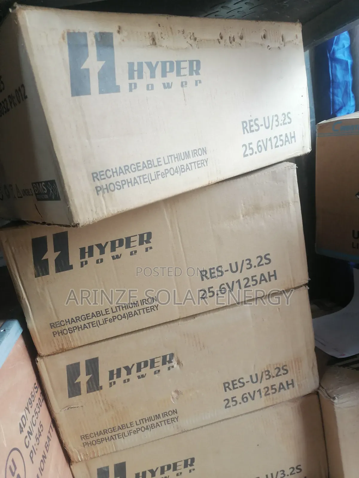 Hyper Lithium Ion Battery 3.2kwh 25.6v