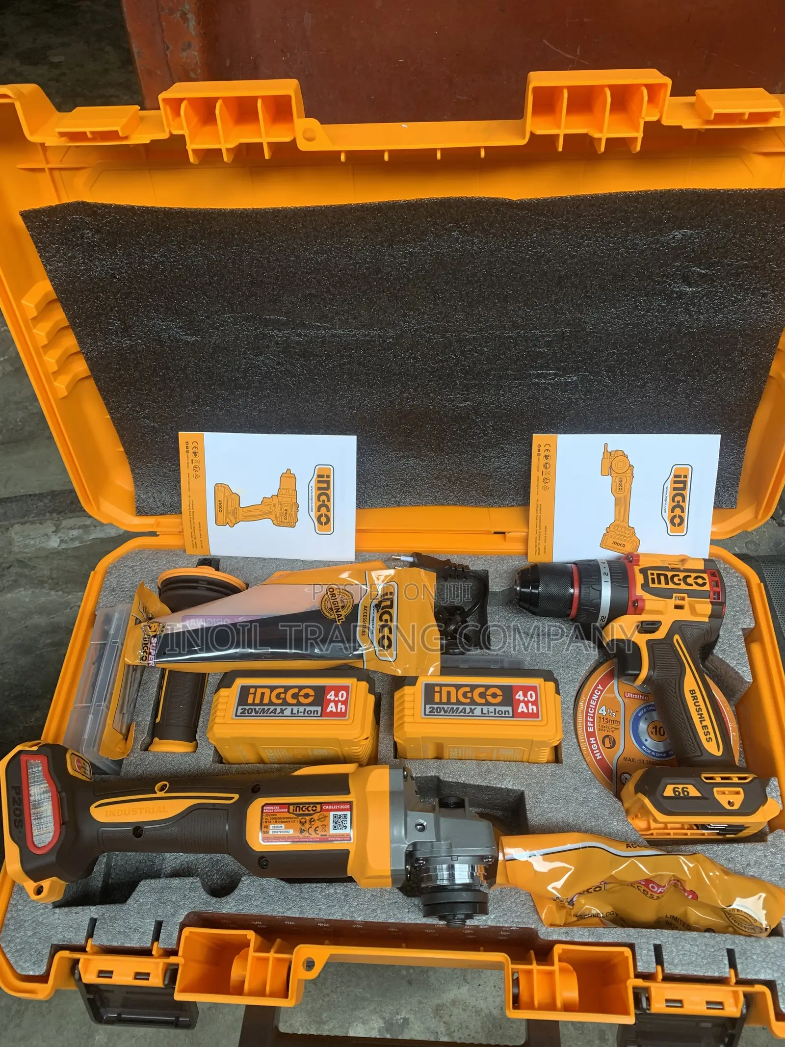 Ingco 20v 2-Piece Cordless Combo Kit