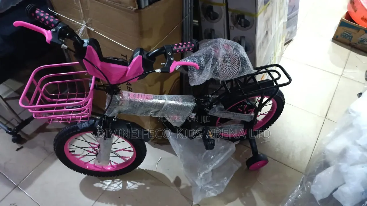 Kids Bicycle With Training Wheels Basket (Ages 4–8)