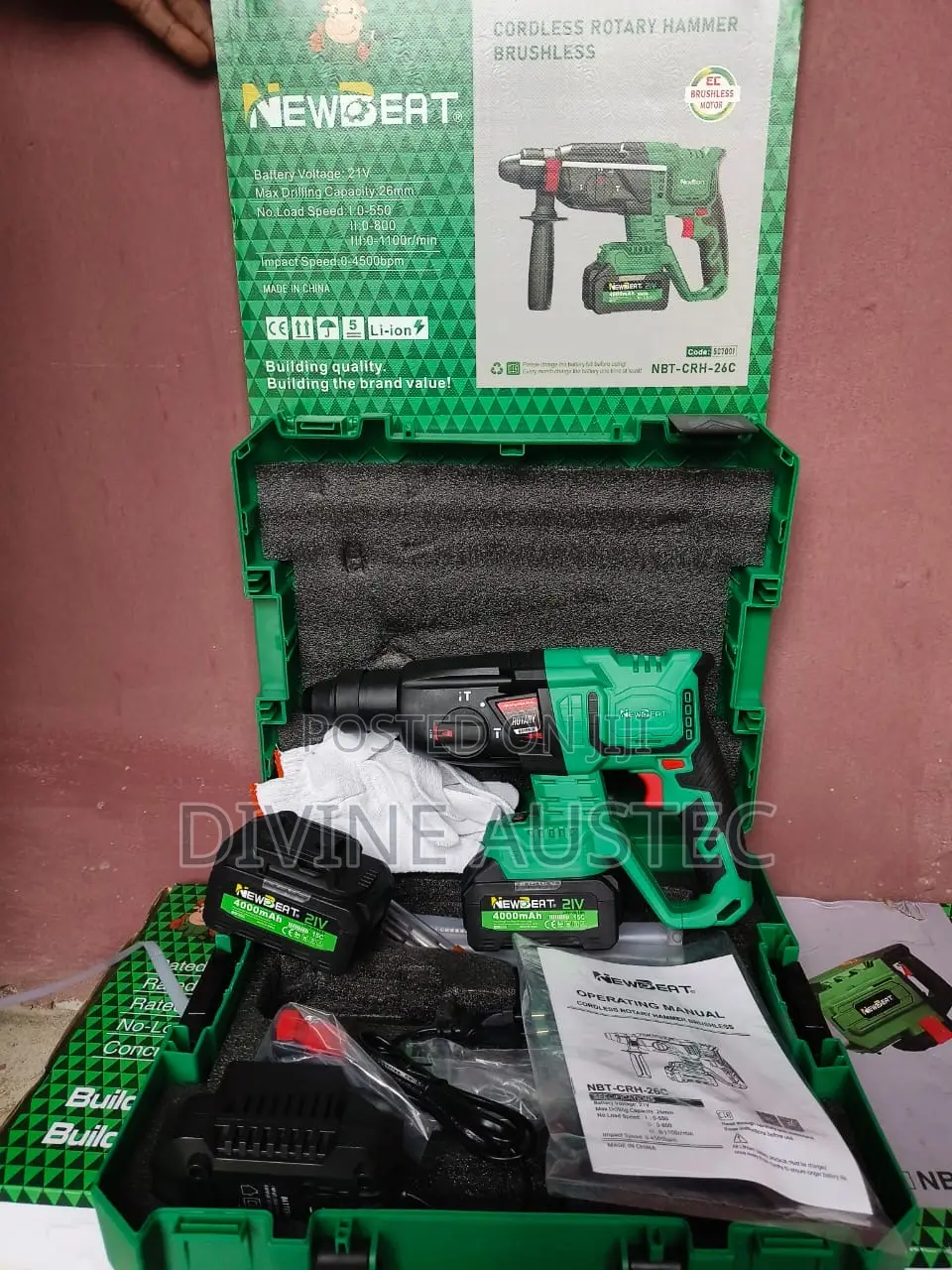 Cordless Rotary Hammer Brushless Motor