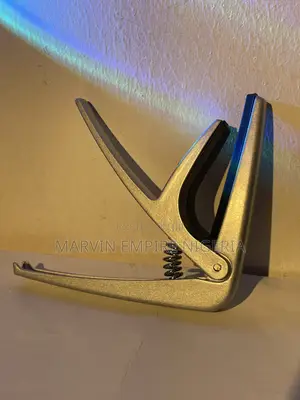 Trigger Guitar Capo With Spring Clamp and Bridge Pin Remover - Silver