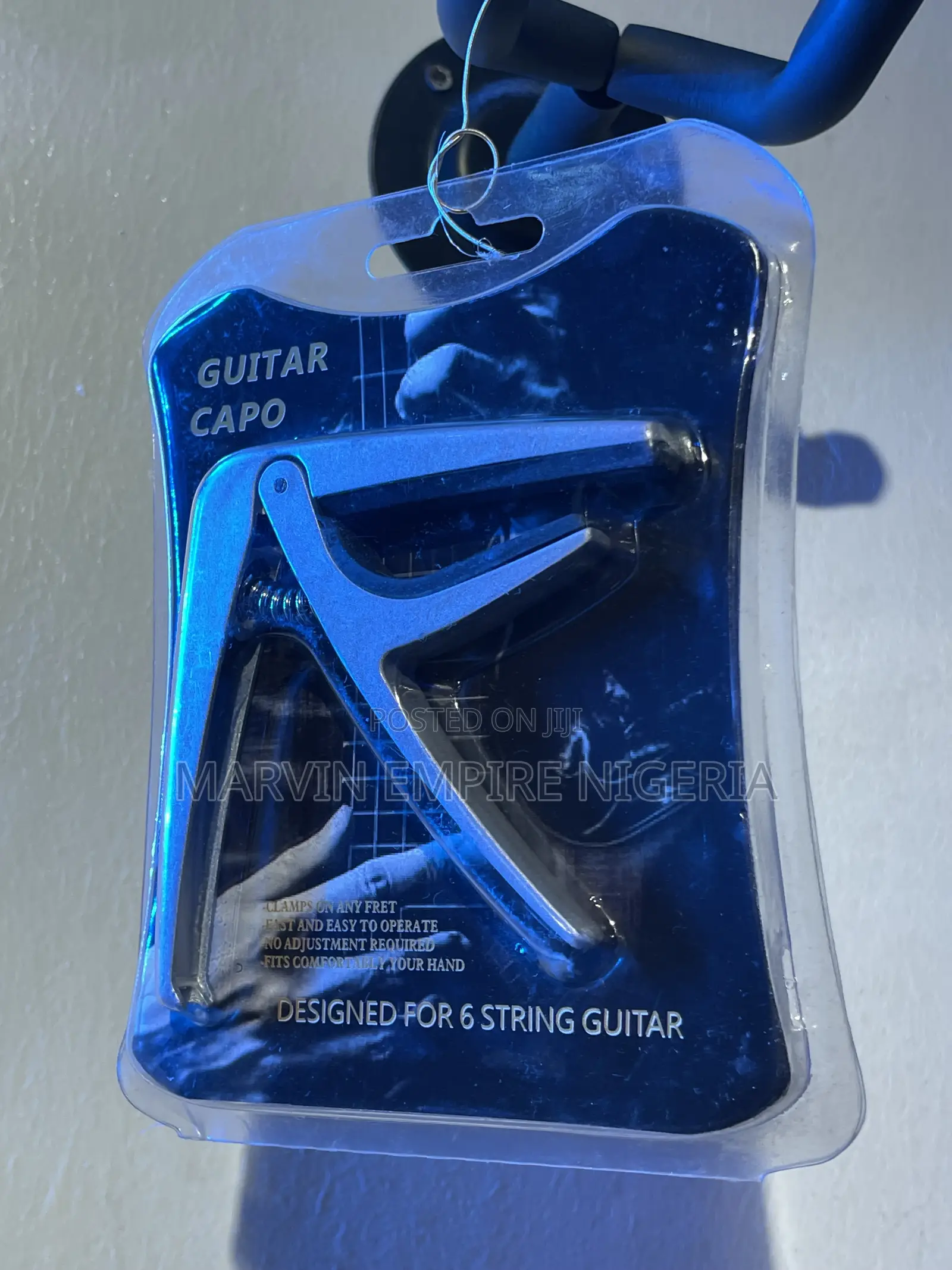 Trigger Guitar Capo With Spring Clamp and Bridge Pin Remover - Silver