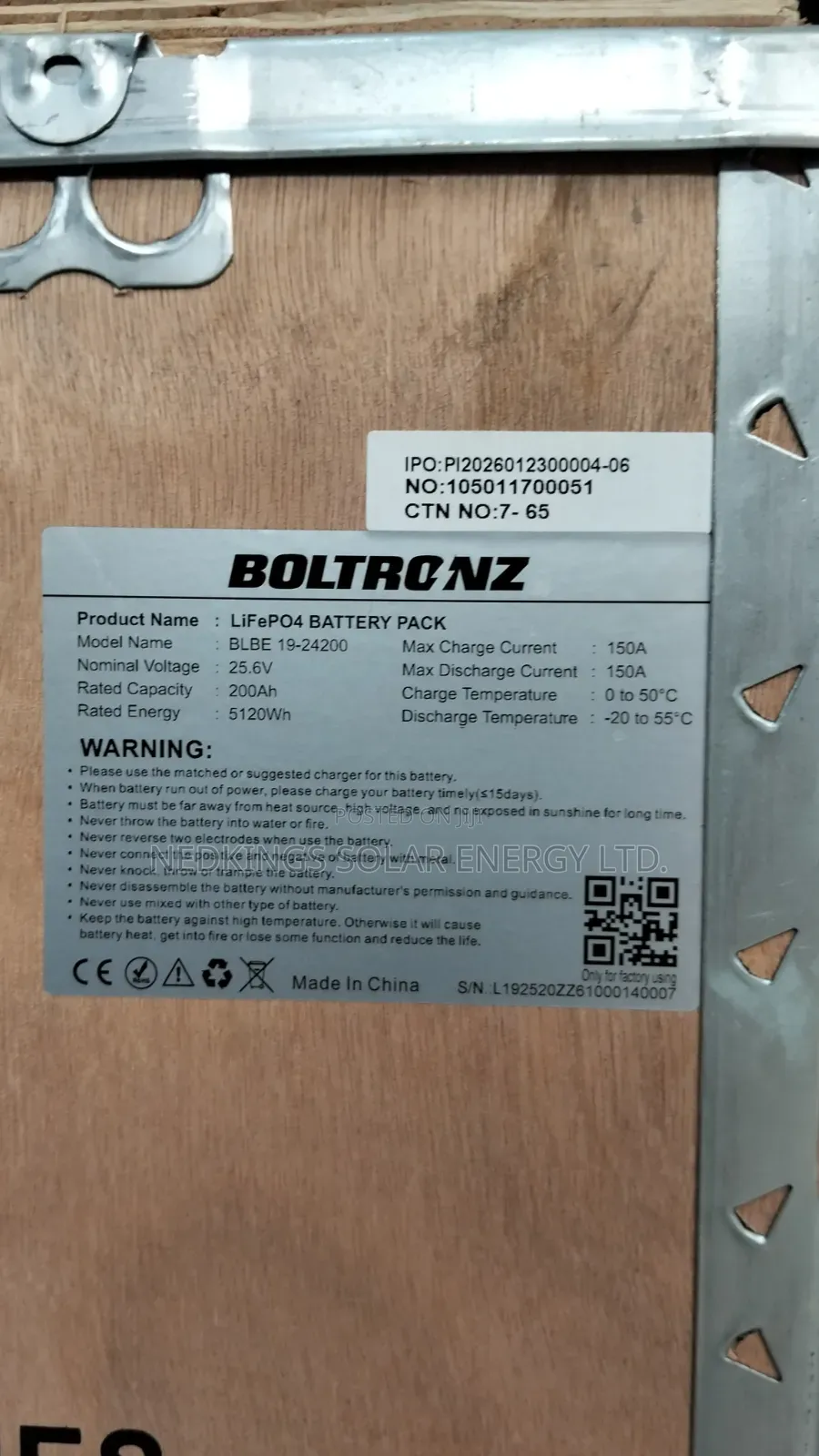 5kwh 24v Boltronz Lithium Battery
