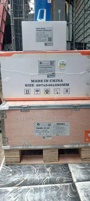 10kwh Lithium Battery + 7.5kva Inverter + 100a MPPT Charge Controller