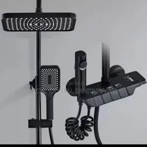 4 Button Black Shower