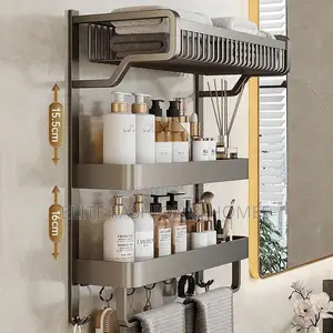 Wall-mounted Storage Rack | No Drilling Required