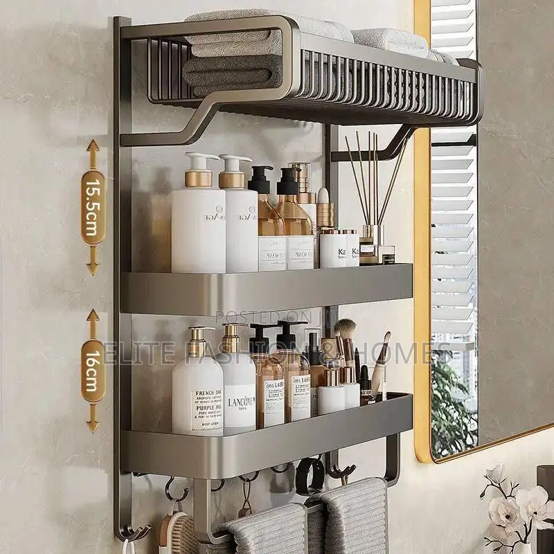 Wall-mounted Storage Rack | No Drilling Required