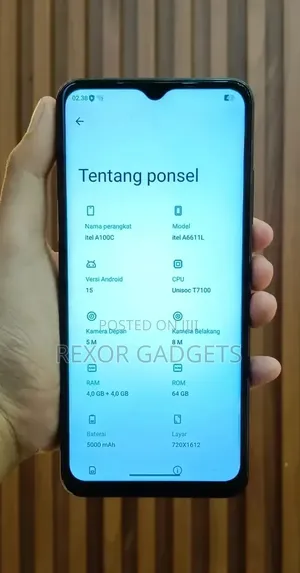 New Itel A100C 64 GB Blue
