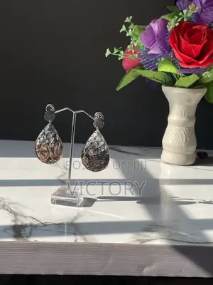 Large Black Teardrop Earrings