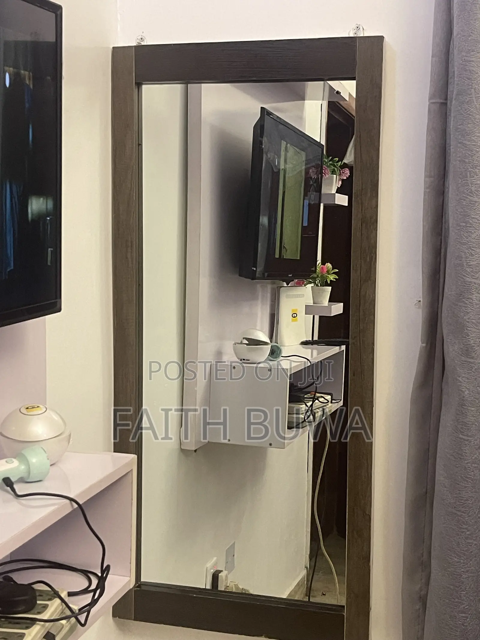 Brown Wooden Edge Mirror