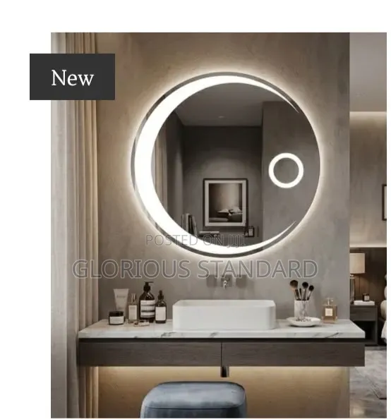 Led Mirror Half Moon Shape With Light