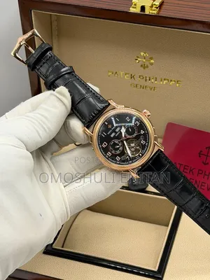 High Quality Patek Phillipe Leather Strap Watch
