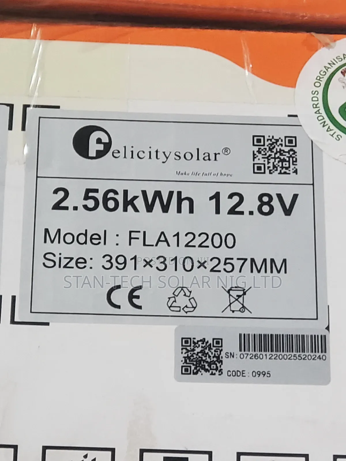 Felicity 2.5kwh 12.8v Lithium Battery