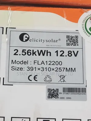 Felicity 2.5kwh 12.8v Lithium Battery