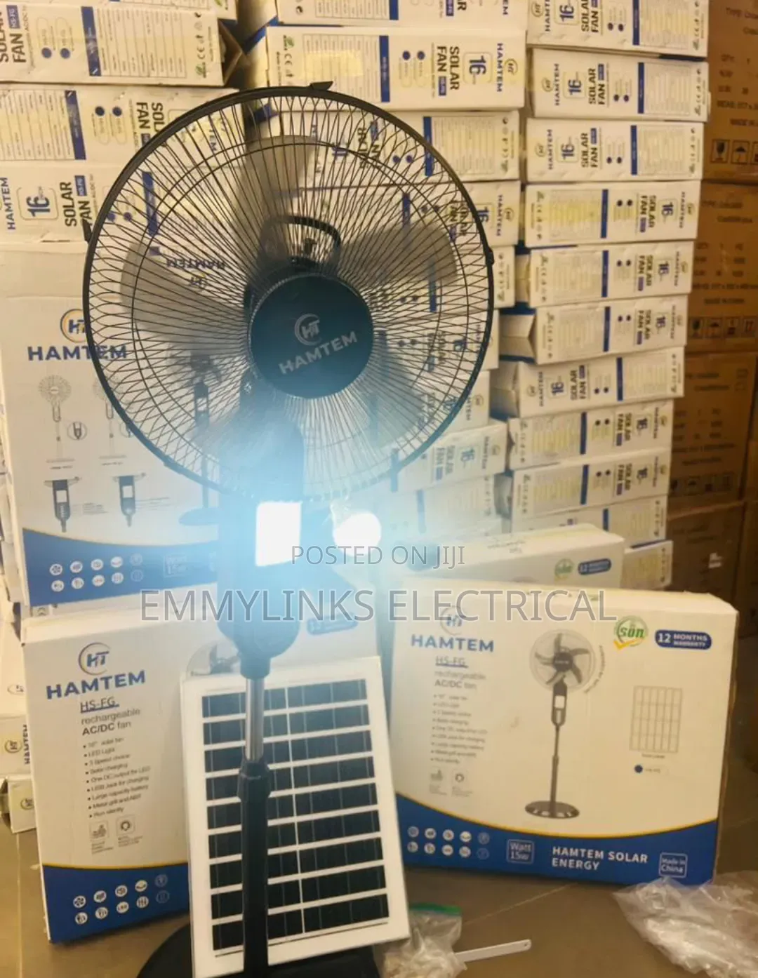 Solar Rechargeable Fan