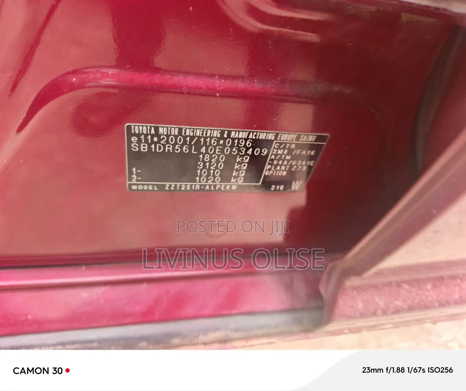 Toyota Avensis 2007 Red