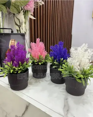 Potted Flower With Brown Plastic