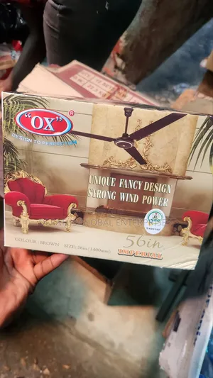 56" Ceiling Fan Ox Brown Color