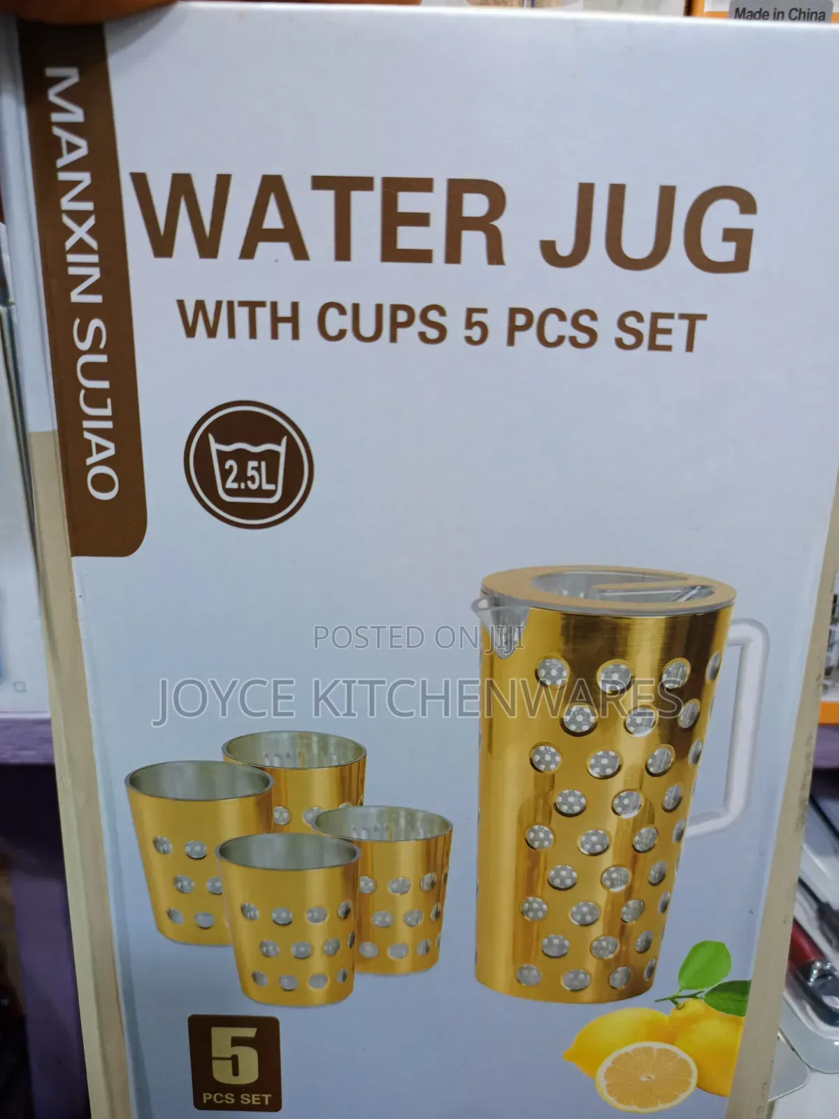 2.5l Water Jug Set With Cups