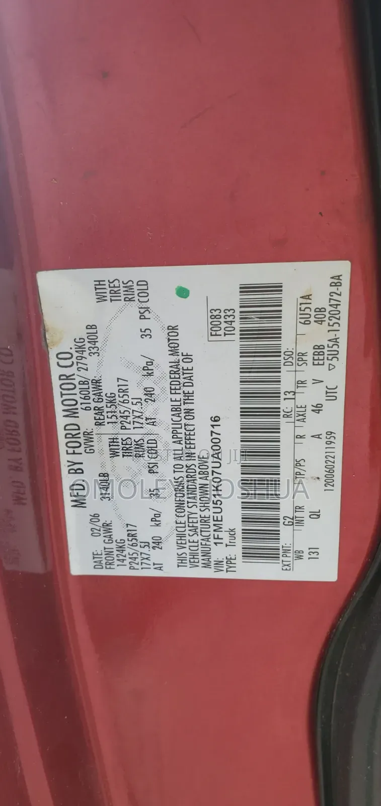 Ford Explorer 2007 Red