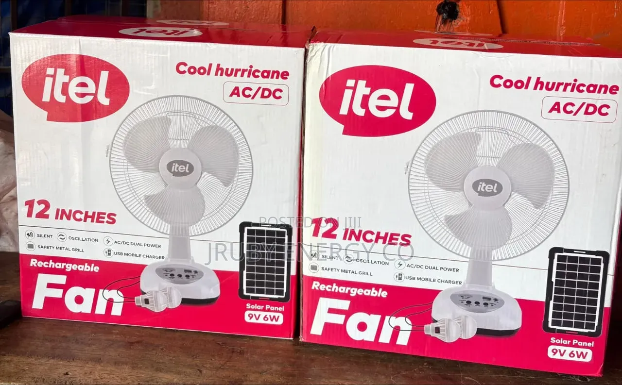 Itel Solar Rechargeable Fan