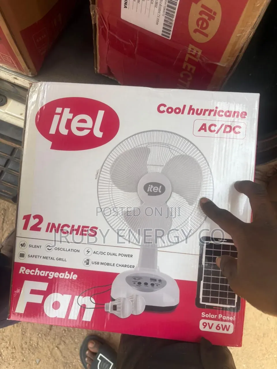 Itel Solar Rechargeable Fan
