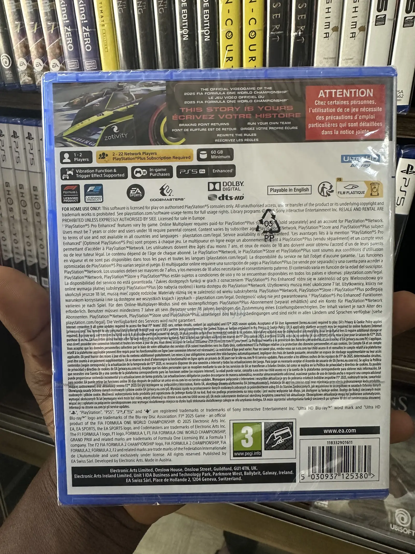 F1 25 Car Racing Game Disk