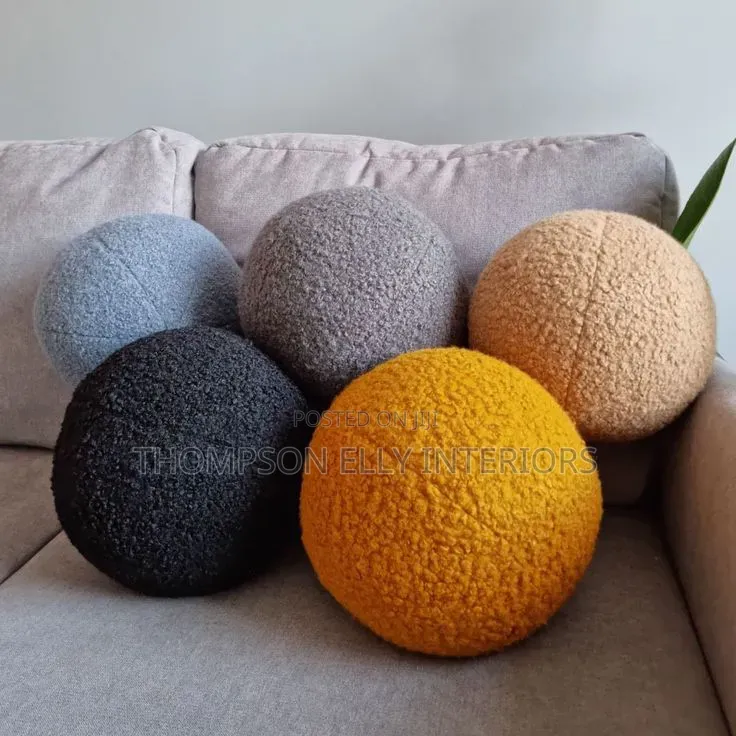 Luxury Boucle Ball Oval Throw Pillow