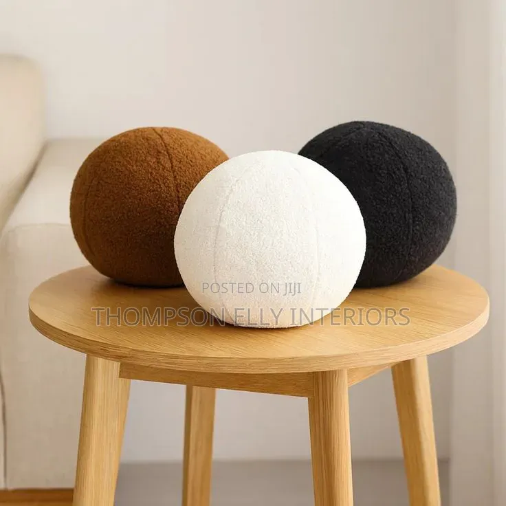 Luxury Boucle Ball Oval Throw Pillow