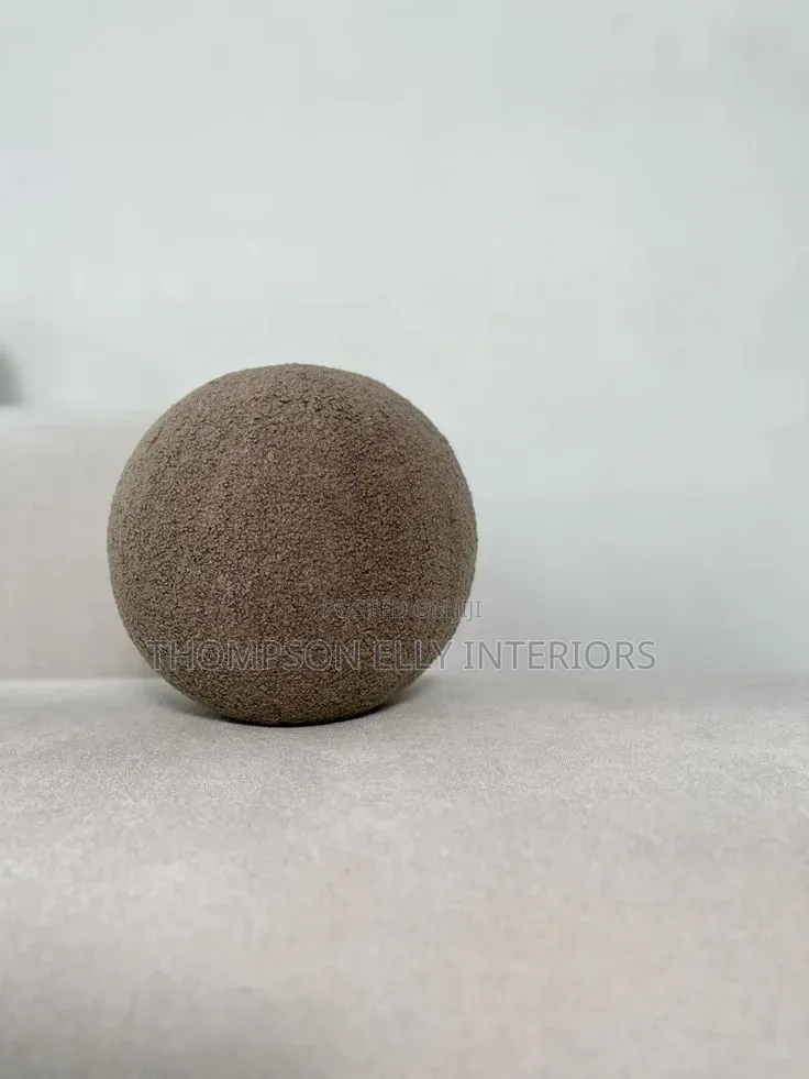 Luxury Boucle Ball Oval Throw Pillow