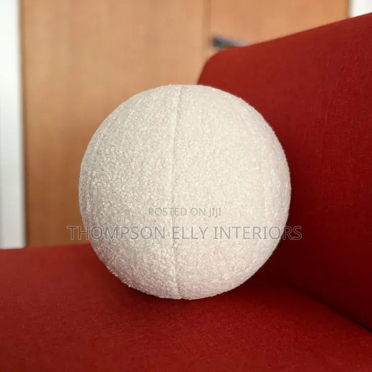 Luxury Boucle Ball Oval Throw Pillow