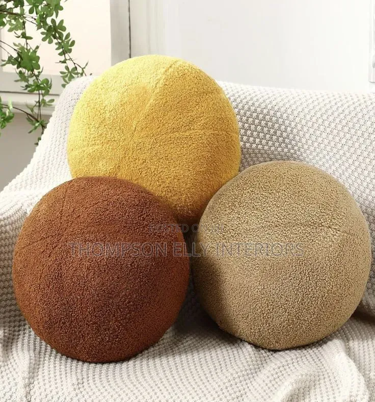 Luxury Boucle Ball Oval Throw Pillow