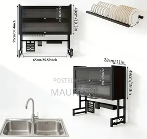 Double Layer Kitchen Plate Rack