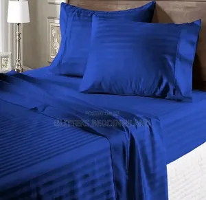 Hotel Standard Blue Stripe Bedsheet