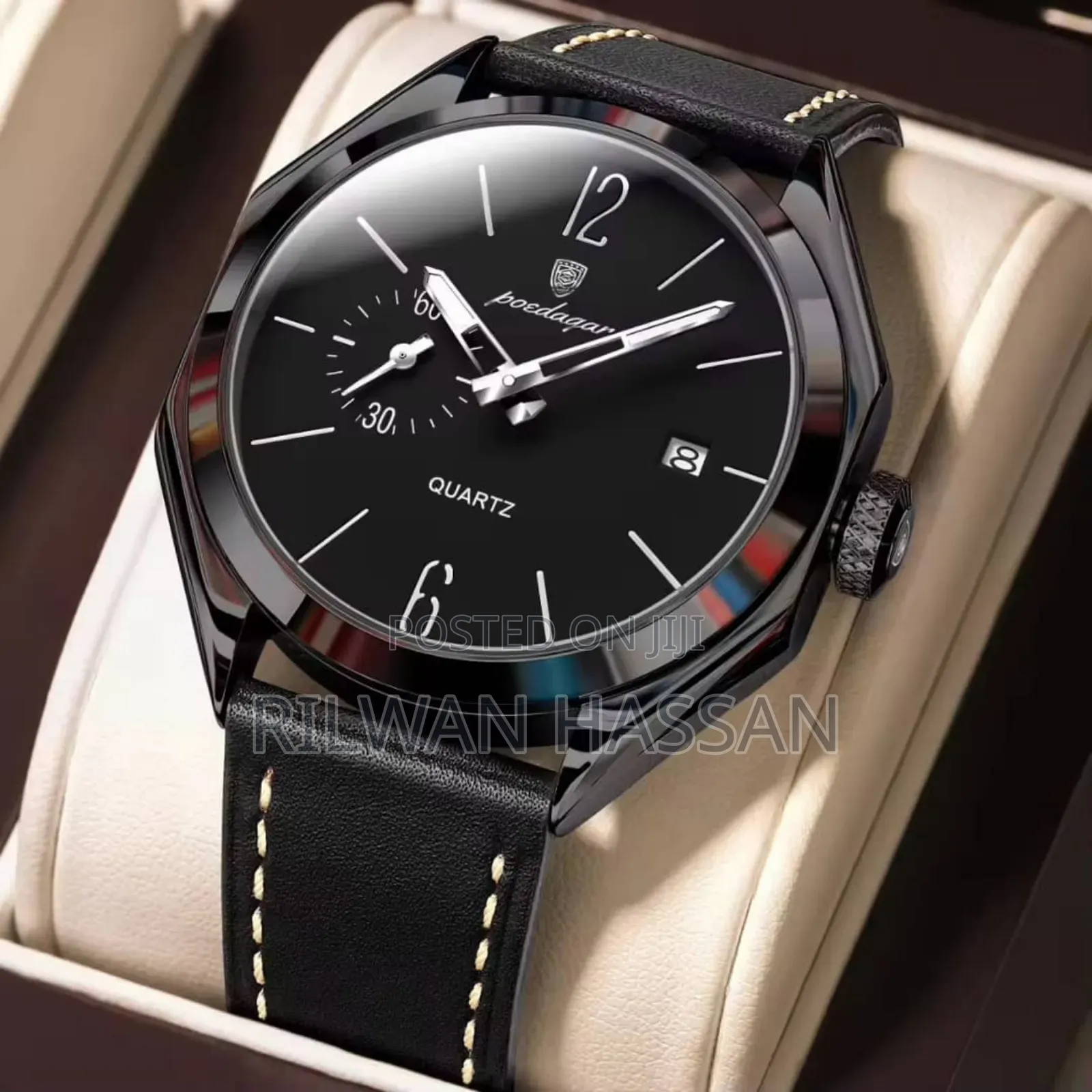 Poedagar Classic Chronograph Leather
