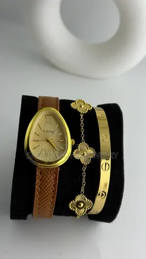 Gogoey Watch Bracelet Combo for Ladies, Stainless Steel Set