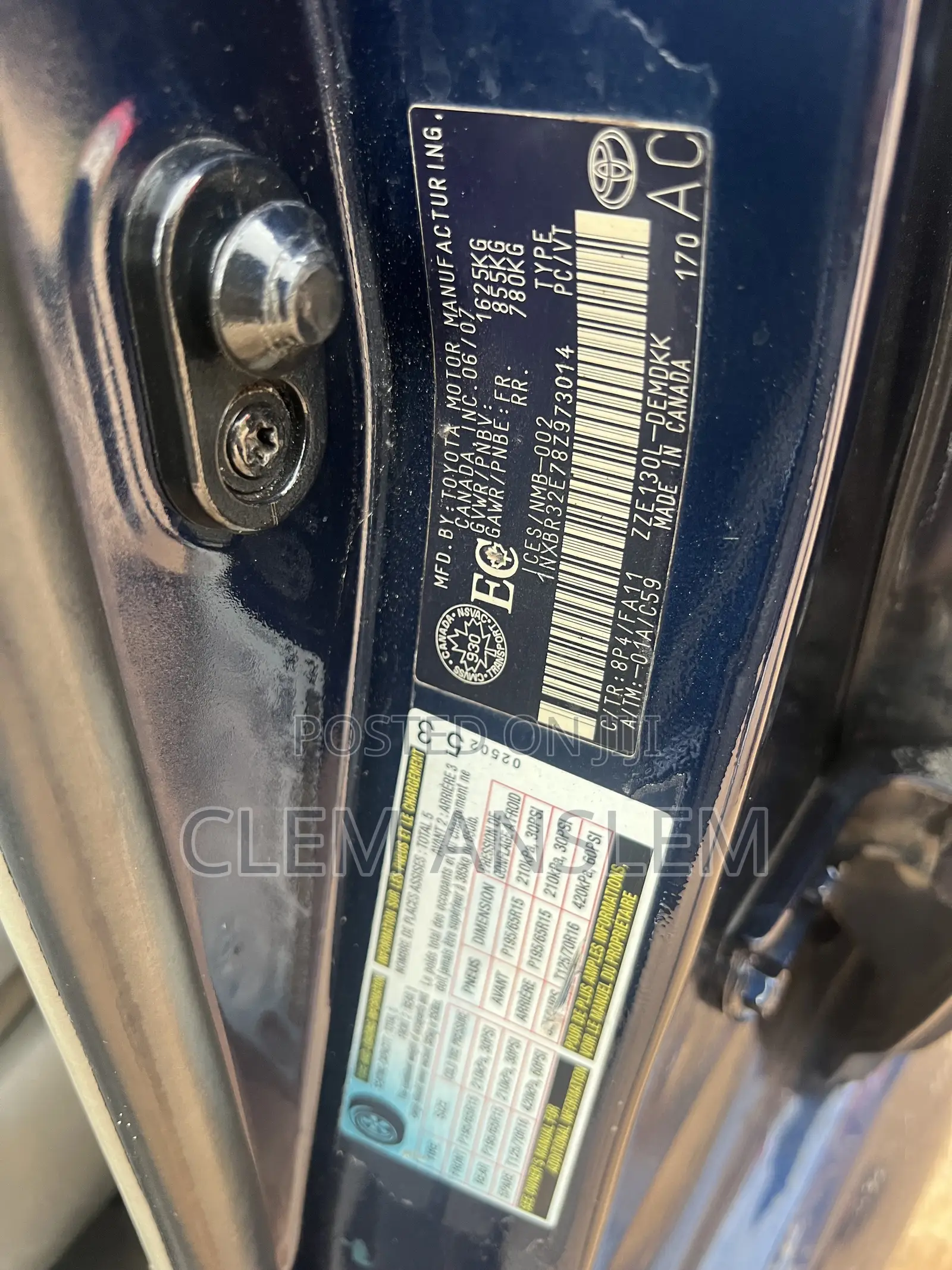 Toyota Corolla 2007 Blue