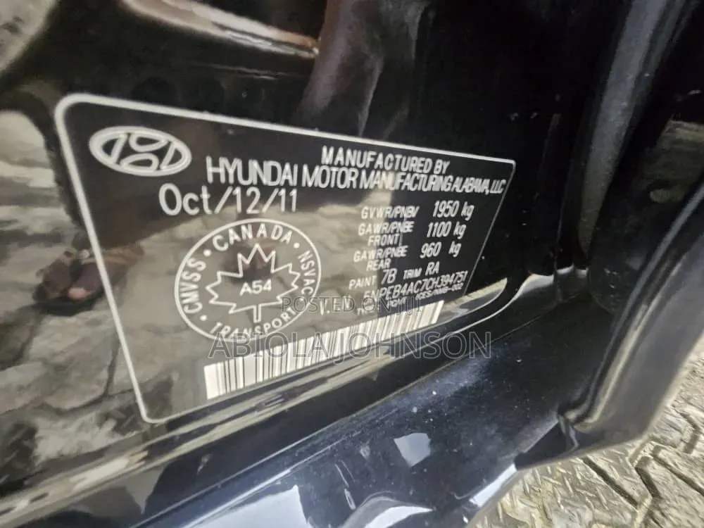Hyundai Sonata 2012 Black