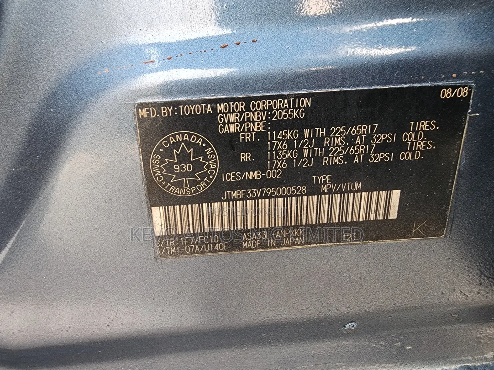 Toyota RAV4 2010 Blue