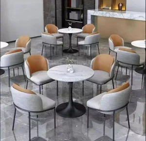 Modern Round Marble-Top Cafe Bistro Table Only – Premium Quality