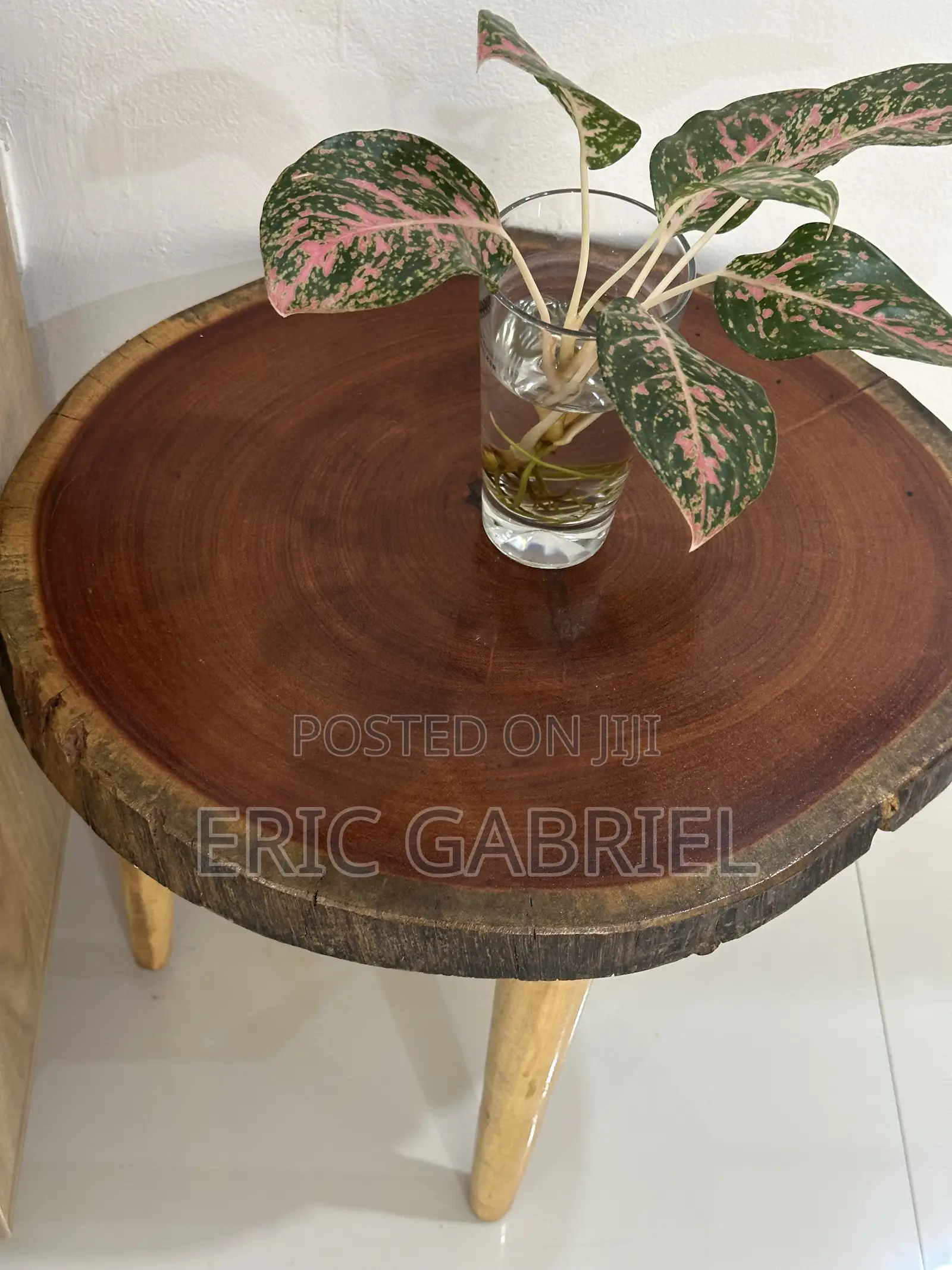 Side Table Natural Wood Stool 2 in 1
