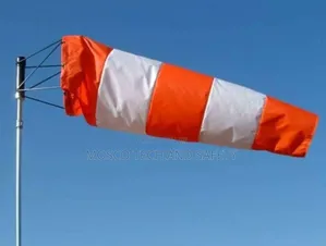 Industrial Orange & White Windsock (Wind Direction Indicator)