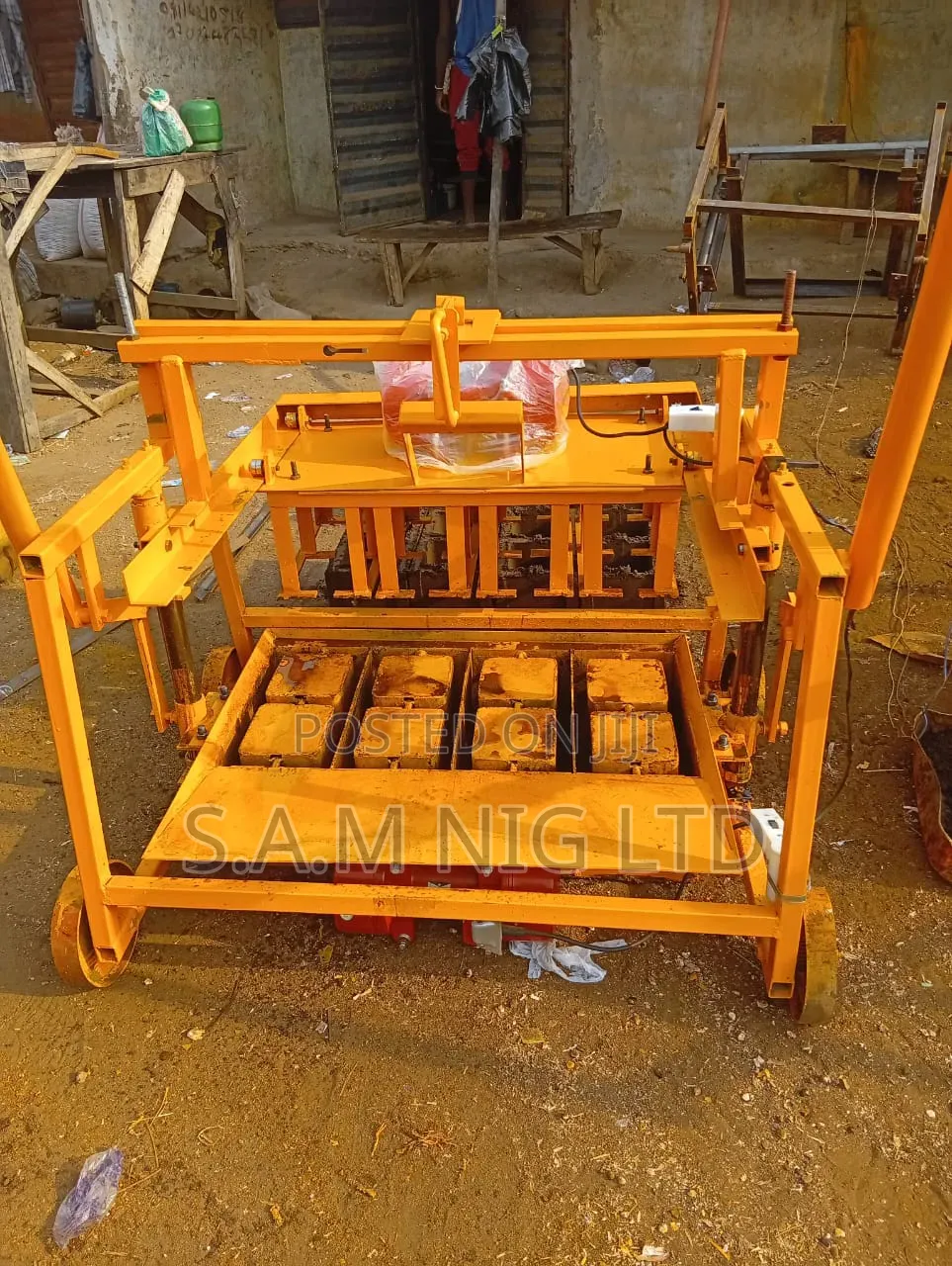 Concrete Block Producing Machine.