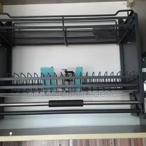 Gray 800mm Pull Down Plate Rack