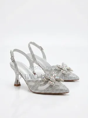 Elegant Silver Slingback Heel for Women