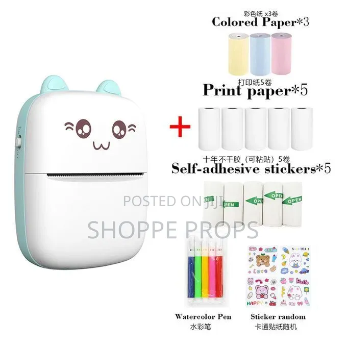 Mini Pocket Printer Thermal Printing Machine Wireless Bt Connection