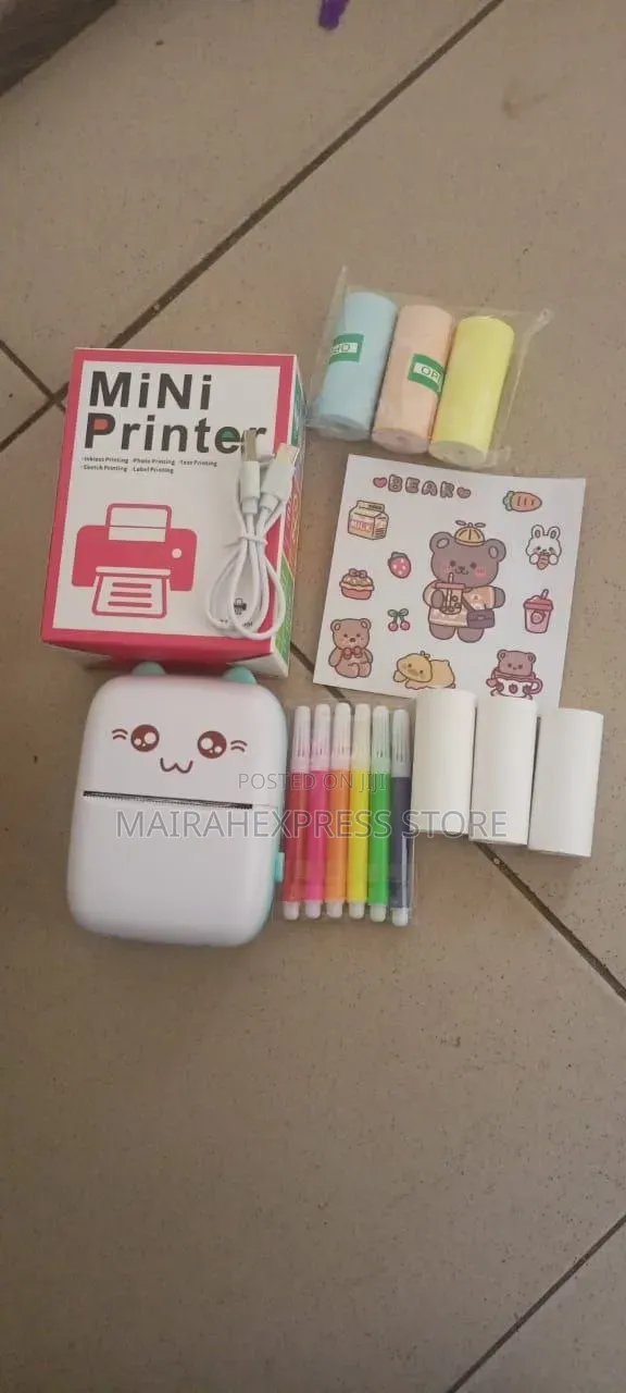 Mini Portable Thermal Printer With Accessories