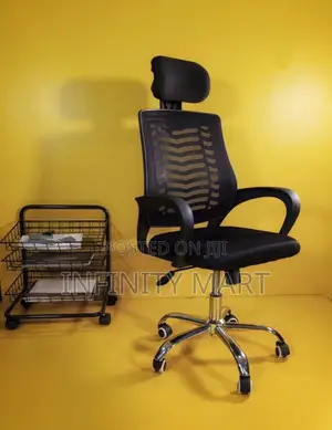 Office Chair With Headrest (Swivel Base)