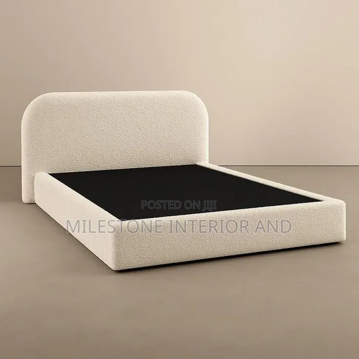 Quality White Padded Bed Frame
